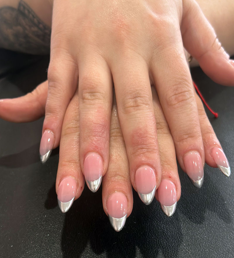 manicure-and-pedicure freshly manicured hands